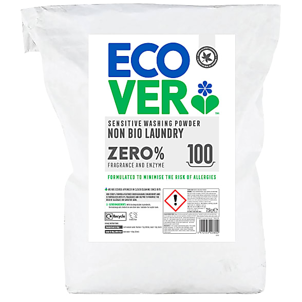 Zero non bio washing powder refill 7.5kg