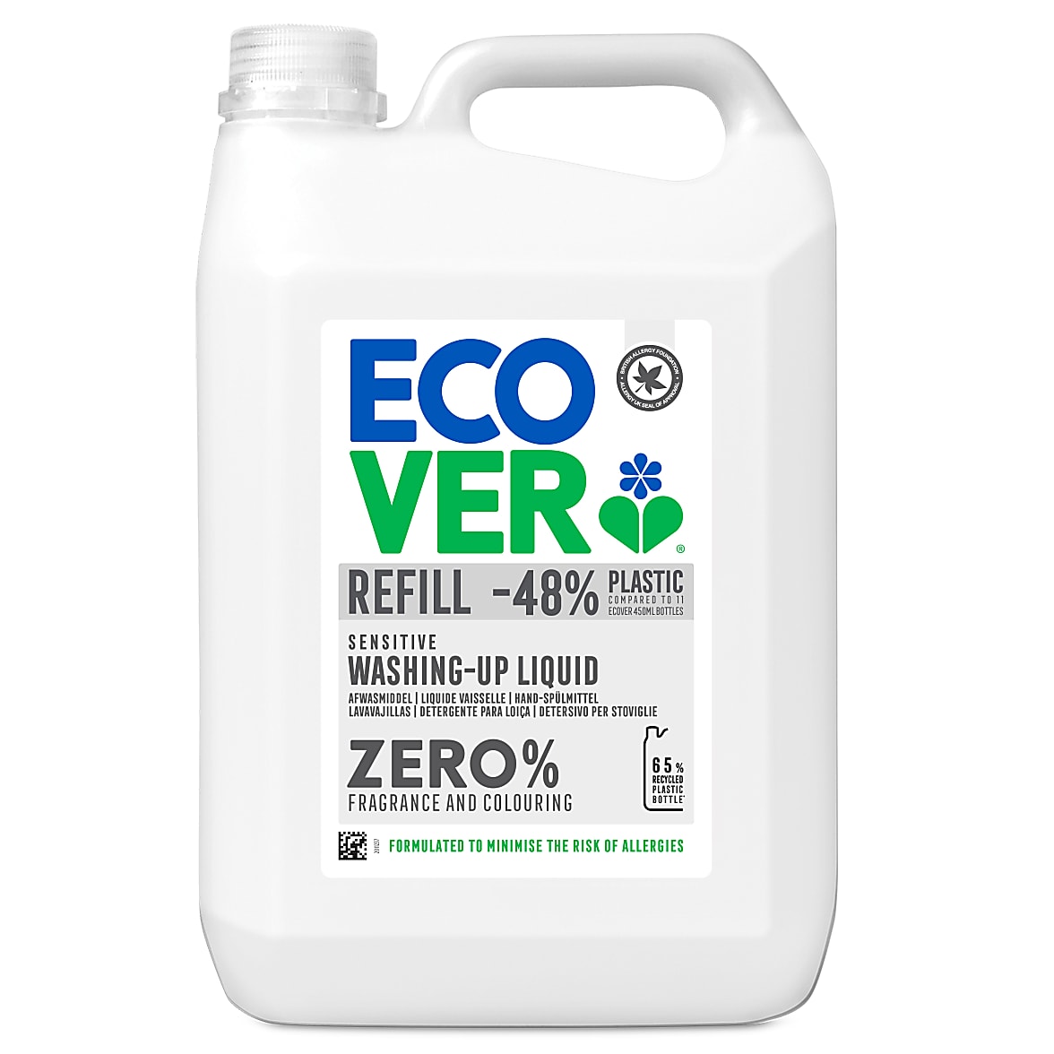 Buy Ecover ZERO Washing Up Liquid 5L Refill Official Site